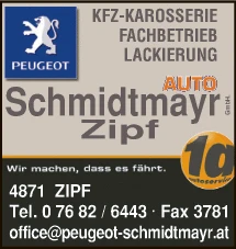 Print-Anzeige von: Schmidtmayr Auto GmbH, Autohaus