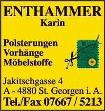 Print-Anzeige von: Enthammer, Karin, Polsterungen