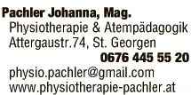 Print-Anzeige von: Johanna Pachler, Praxis für Physiotherapie
