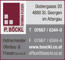 Print-Anzeige von: Böckl P. Ofenbau u Fliesen GesmbH