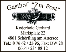 Print-Anzeige von: Gasthaus zur Post