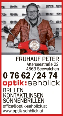 Print-Anzeige von: Optik Sehblick, Brillen-Kontaktlinsen-Sonnenbrillen