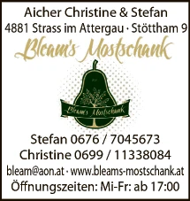 Print-Anzeige von: Stefan & Christine Aicher, Mostschenke