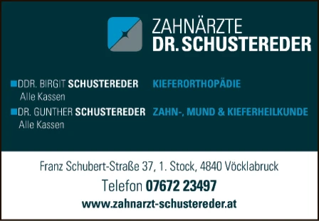 Print-Anzeige von: Schustereder, Birgit, Dr.Dr., Kieferorthopäde
