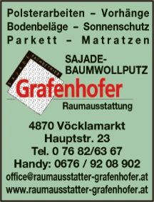 Print-Anzeige von: Grafenhofer Raumausstattung
