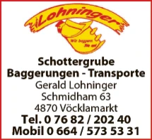 Print-Anzeige von: Lohninger Erdbau GmbH, Gerald