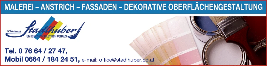 Print-Anzeige von: Dietmar Stadlhuber, Malerbetrieb