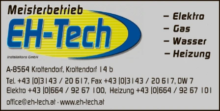 Print-Anzeige von: EH-Tech Installations GmbH