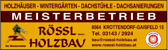 Print-Anzeige von: Rössl Holzbau GmbH Büro Print-Anzeige von: Rössl Holzbau GmbH Büro