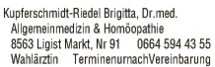 Print-Anzeige von: Kupferschmidt-Riedel, Brigitta, FA f Allgemeinmedizin