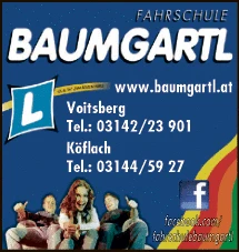 Print-Anzeige von: Baumgartl, Irmgard, Fahrschule Print-Anzeige von: Baumgartl, Irmgard, Fahrschule