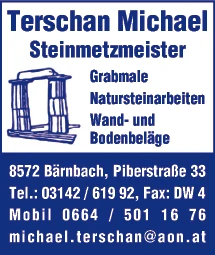 Print-Anzeige von: Terschan, Michael, Steinmetzbetriebe