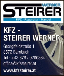 Print-Anzeige von: KFZ Steirer Werner