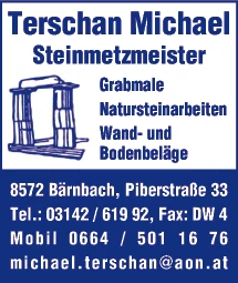 Print-Anzeige von: Terschan, Michael, Steinmetzbetriebe Print-Anzeige von: Terschan, Michael, Steinmetzbetriebe