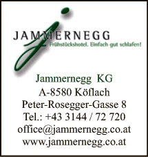 Print-Anzeige von: Jammernegg KG, Frühstückshotel