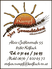 Print-Anzeige von: Rumpf, Stefan, Bäckerei