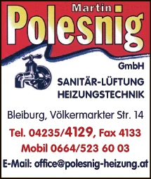 Print-Anzeige von: Polesnig, Martin, Heizungstechnik