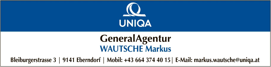 Print-Anzeige von: Wautsche, Markus Christian, Uniqa GA, Versicherung