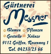 Print-Anzeige von: Gärtnerei Messner
