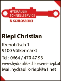 Print-Anzeige von: Riepl, Christian, Schlosserei