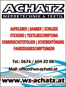 Print-Anzeige von: Achatz, Alfred, Werbeschriften