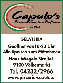 Print-Anzeige von: Caputo Gaststättenbetriebs- u HandelsgesmbH, Pizzeria