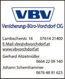 Print-Anzeige von: VBV Versicherungsbüro Vorchdorf OG.