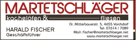 Print-Anzeige von: Martetschläger GmbH, Kachelöfen und Fliesen