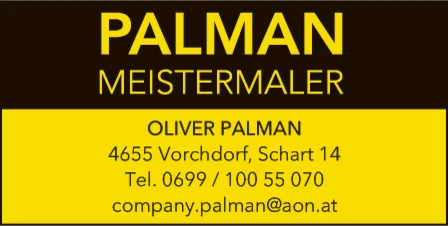 Print-Anzeige von: Palman, Oliver, Malereibetrieb