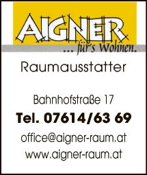 Print-Anzeige von: Aigner, Johannes, Raumausstattung