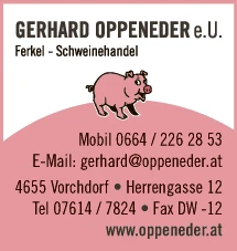 Print-Anzeige von: Oppeneder, Gerhard, Viehhandel