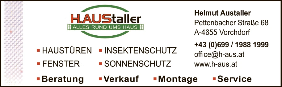 Print-Anzeige von: Austaller, Helmut, Alles rund ums Haus Print-Anzeige von: Austaller, Helmut, Alles rund ums Haus