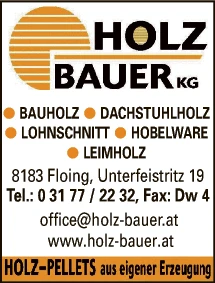 Print-Anzeige von: Holz Bauer KG, Säge- und Hobelwerk