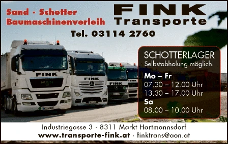 Print-Anzeige von: Fink Transport GesmbH