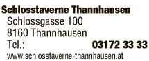Print-Anzeige von: Schlosstaverne GmbH, Gastgewerbe - Gasthöfe