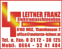 Print-Anzeige von: Leitner, Franz, Elektromaschinenbau