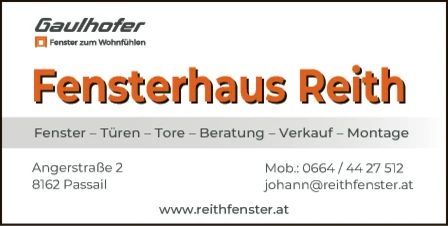 Print-Anzeige von: Fensterhaus Reith GmbH