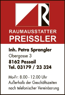Print-Anzeige von: Preissler-Raumausstatter, Raumausstatter