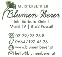 Print-Anzeige von: Iberer Blumenfachgeschäft, Blumen