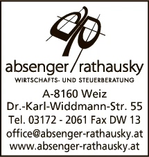 Print-Anzeige von: Absenger - Dr Rathausky SteuerberatungsgesmbH