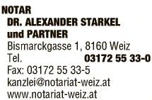Print-Anzeige von: Öffentlicher Notar Dr. Alexander Starkel & Partner