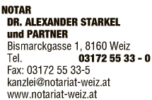 Print-Anzeige von: Öffentlicher Notar Dr. Alexander Starkel & Partner Print-Anzeige von: Öffentlicher Notar Dr. Alexander Starkel & Partner