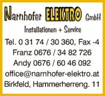 Print-Anzeige von: Narnhofer Elektro GmbH