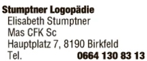 Print-Anzeige von: Stumptner, Elisabeth, Logopädin