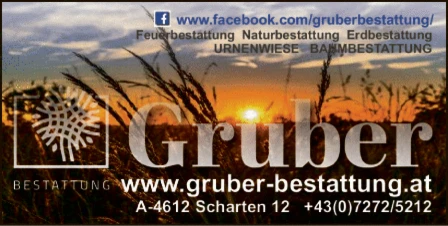 Print-Anzeige von: Gruber, Klaus, Bestattungsunternehmen