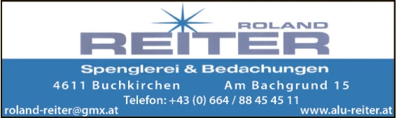 Print-Anzeige von: Reiter, Roland, Spenglerei & Bedachungen