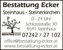 Print-Anzeige von: Bestattung Ecker GesmbH, Bestattungsunternehmen
