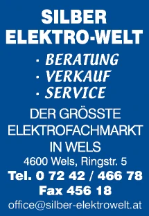 Print-Anzeige von: Silber Josef e.U. Elektro-Welt, Elektrohandel