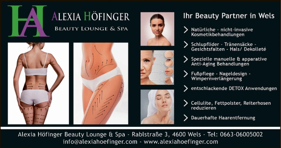 Print-Anzeige von: Höfinger, Alexia, Beauty Lounge & Spa