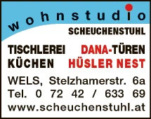 Print-Anzeige von: Scheuchenstuhl, Andreas, Wohnstudio